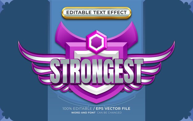 Strongest editable text effect game style