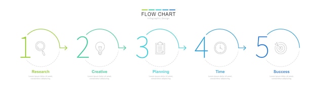 Stroomdiagram infographic sjabloon