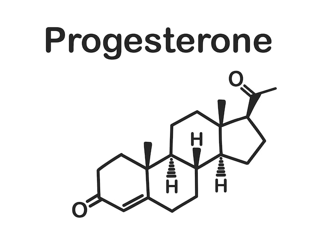 Formula chimica strutturale del progesterone