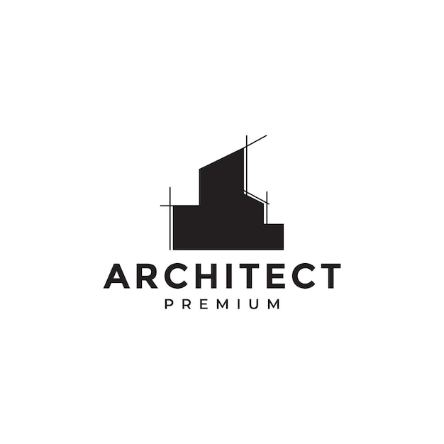 Structure architect building unique home logo design vector graphic symbol icon illustration creative idea