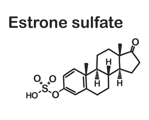 Structurele chemische formule van oestronsulfaat