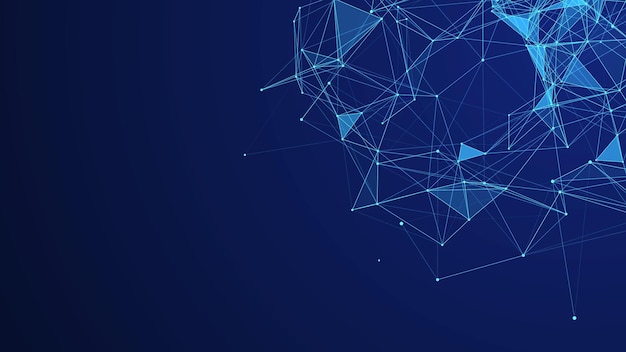 Structuur van de netwerkverbinding Technologie voor het verbinden van big data Wetenschappelijke achtergrond Zakelijke futuristische achtergrond