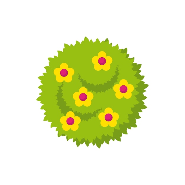 Vector struik met prachtige bloemen