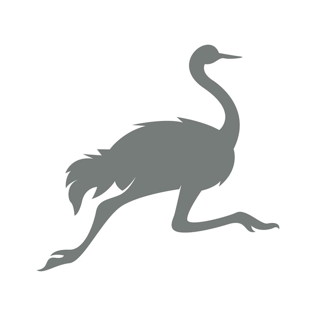 Struisvogel pictogram logo ontwerp illustratie