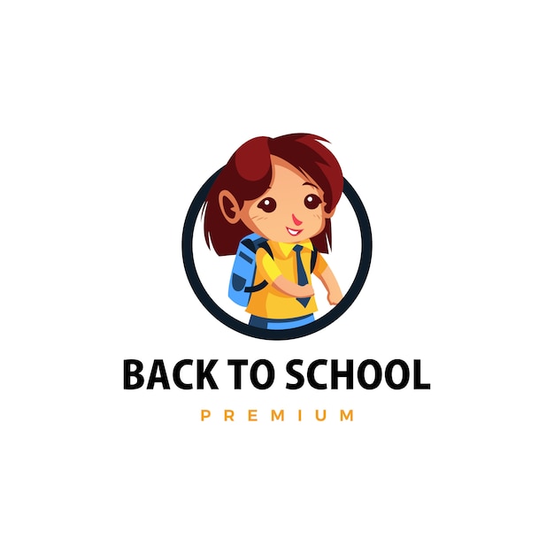 Student back to school thumb up mascot character logo  icon illustration