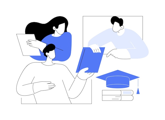 学生クラブの抽象的な概念のベクトル図