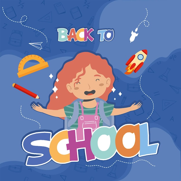 学生の女の子と消耗品のキャラクター