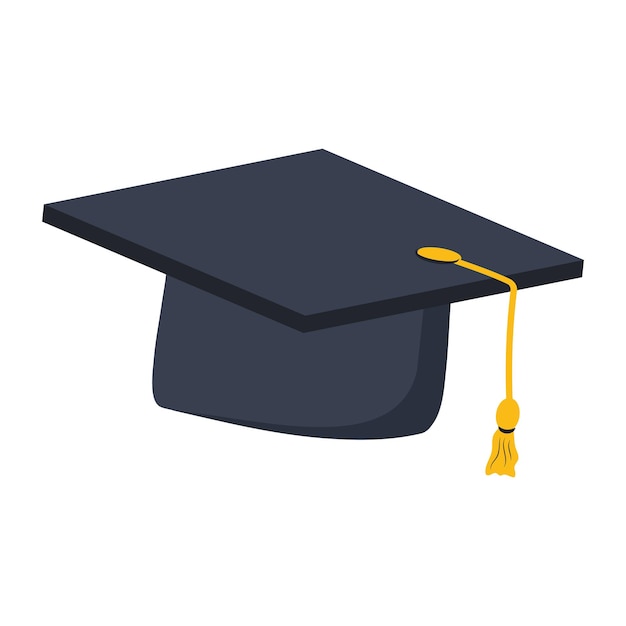 Vector student graduation cap icon