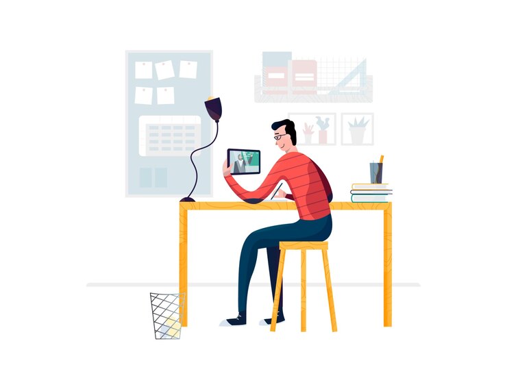 Vector student illustration