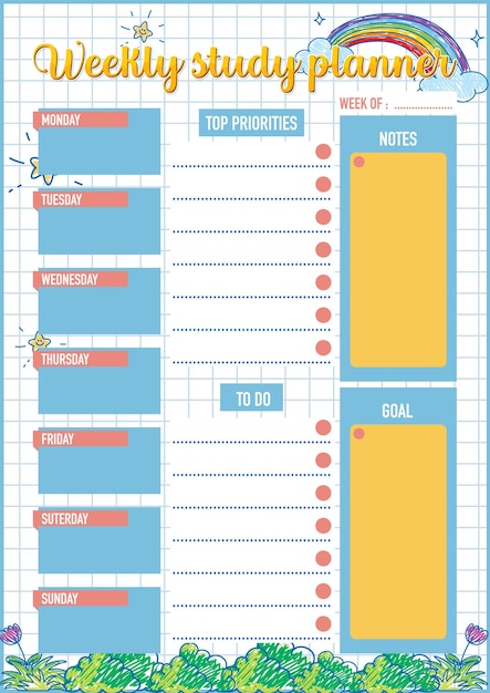 student lesson plan and todo list template