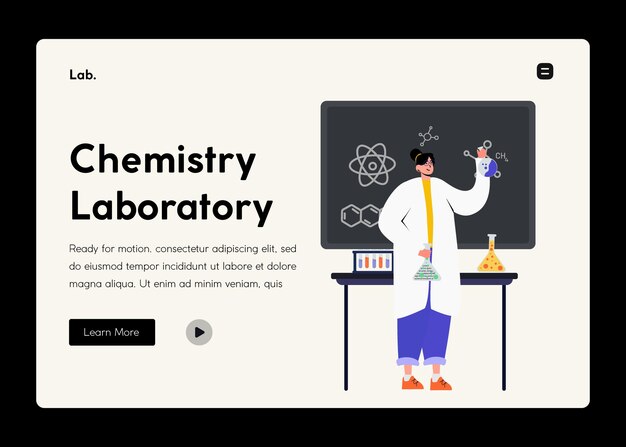 学生は科学実験室で実験を行います