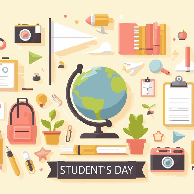 Vector student's day post