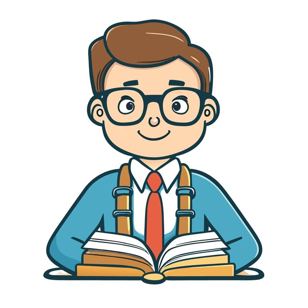 student vector illustration cartoon