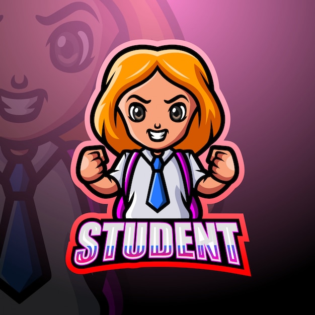 Studente mascotte illustratie