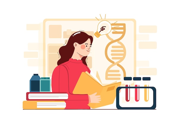 Studenti che fanno ricerche sul dna e sperimentano