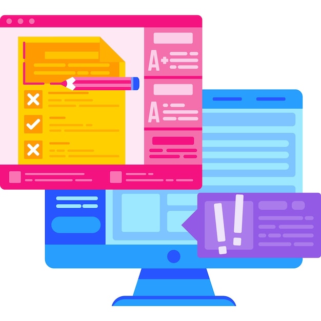 Vector studiepictogram online testen examenservice vector