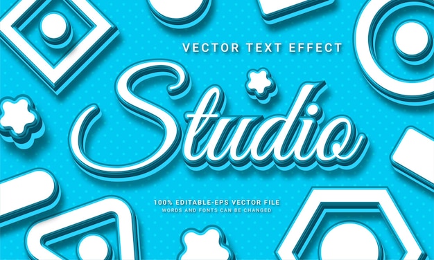 Studio editable text effect with photography theme