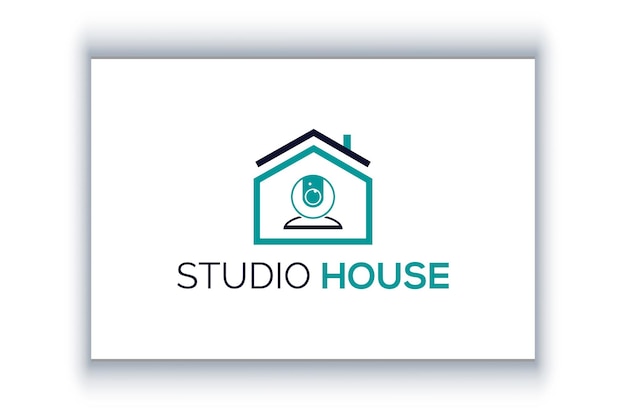 Studio house logo design template.