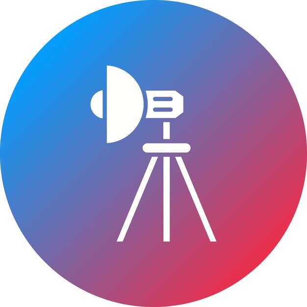 Векторное изображение иконы освещения студии может быть использовано для видеопроизводства