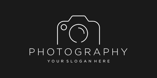 Studio photography logo design modern photographer camera logo vector illustration