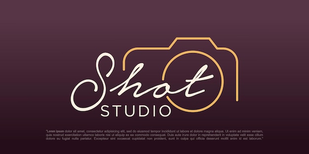 Studio photography logo design vector template