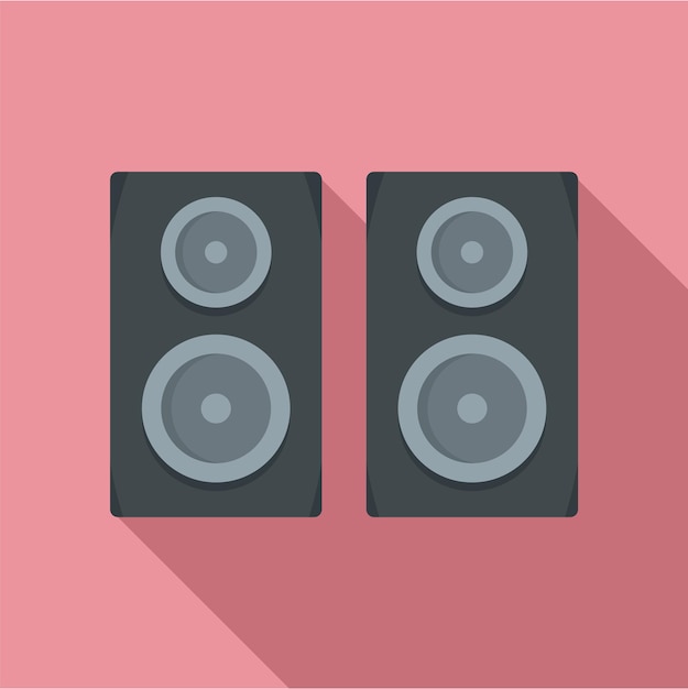 Studio speakers icon Flat illustration of studio speakers vector icon for web design