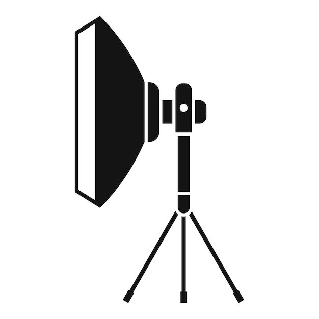 Studio verlichtingsapparatuur pictogram Eenvoudige illustratie van studio verlichtingsapparatuur vector pictogram voor web