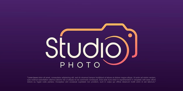 Studiofotografie Logo ontwerp vector inspiratie