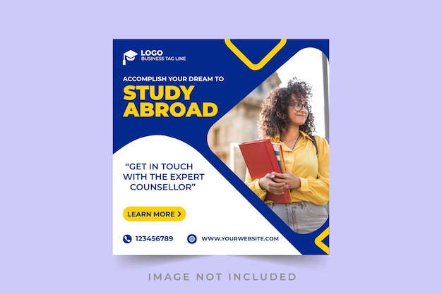 Study Abroad Instagram Banner Template