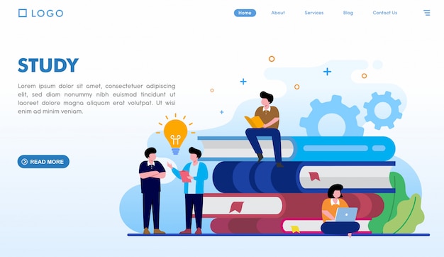 Study landing page template 