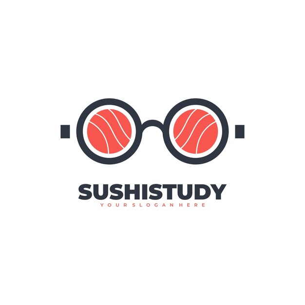 Vector study sushi logo simple