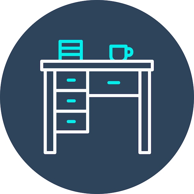 Study table vector icon can be used for interior iconset