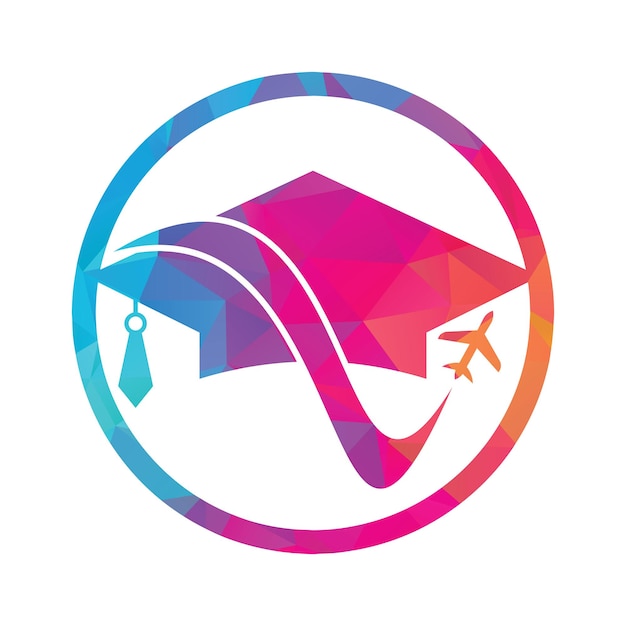 研究旅行のロゴのデザインのベクトル 旅行学校教育のロゴのデザイン要素