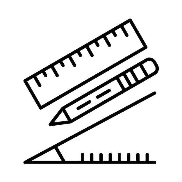 Studying Geometry Line Illustration