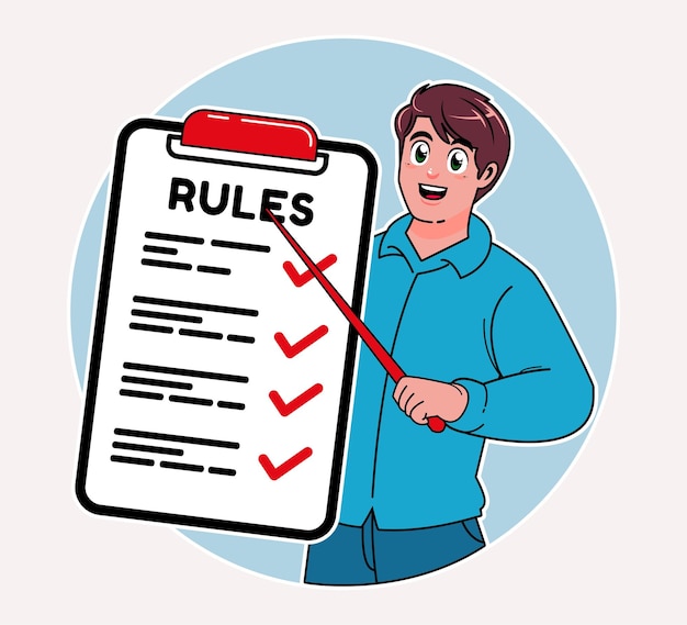 studying list of rules reading guidance making checklist