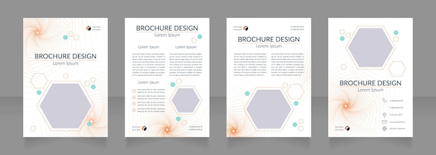 ベクトル 空間と時間の技術の空白のパンフレットのデザインを研究する