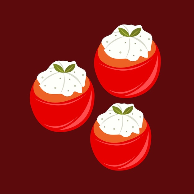 Stuffed tomatoes illustration