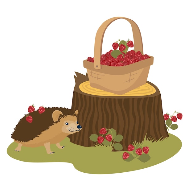 STUMP HEDGEHOG STRAWBERRY