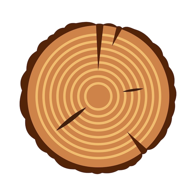 Vector stump icon in flat style isolated on white background tree symbol vector illustration