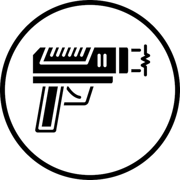 Vector stun gun icon style