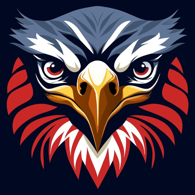 Stunning eagle flag illustration