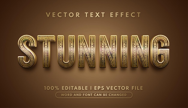 Stunning gold and glow text effect style