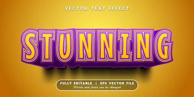 Stunning text effect with editable font style