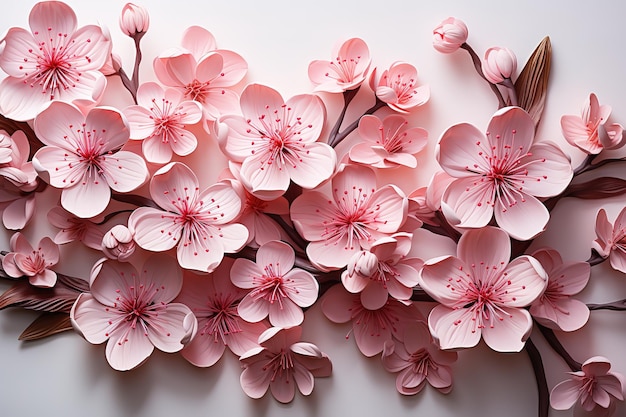 Stunning and Vibrant Pink Hydrangea Macro Detail Botanical Image