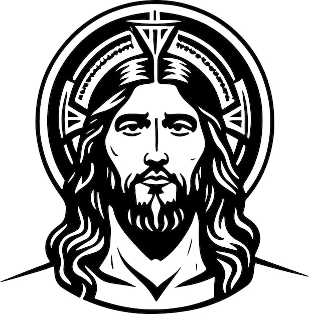 Stunningly beautiful vector art of the Jesus Christ emblem