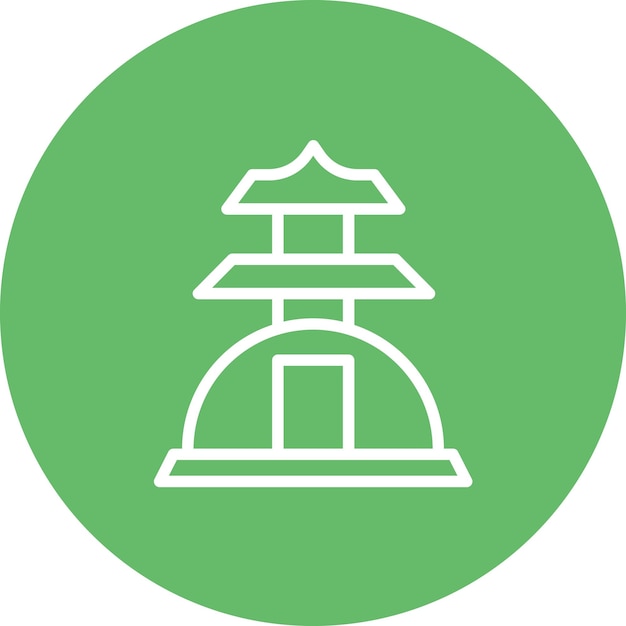 Stupa vector icon illustration of Ancient Civilization iconset