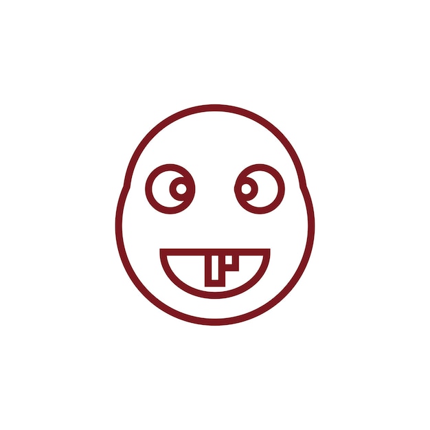 Vector stupid and smile icon vector design templates