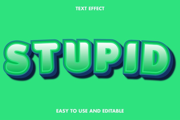 Stupid text effect. editable font.