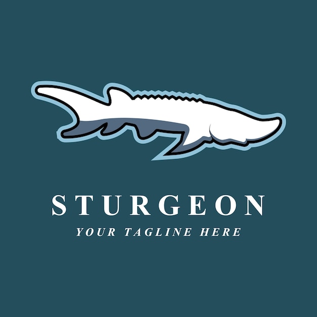 Sturgeon logo and vector with slogan template