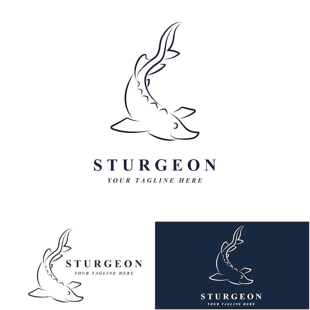 Sturgeon logo and vector with slogan template